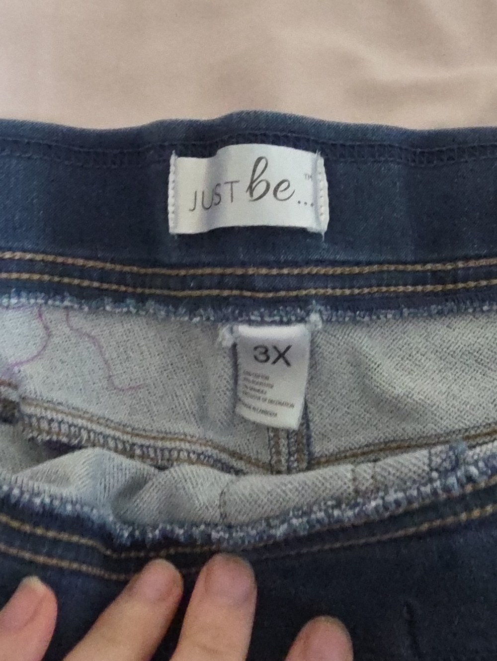 just be Dark Blue Plus Size Jeggings 3X